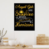 August Girls zijn Sunshine Mixed Little Hurricane Poster (Keuken)