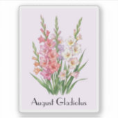 August Gladiolus Bloemen Sticker (Voorkant)