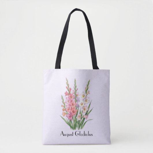 August Gladiolus Bloemen Tote Bag (Voorkant)