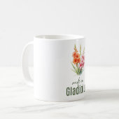 August Gladiolus  Flower Mug | Coffee Cup Koffiemok (Voorkant links)
