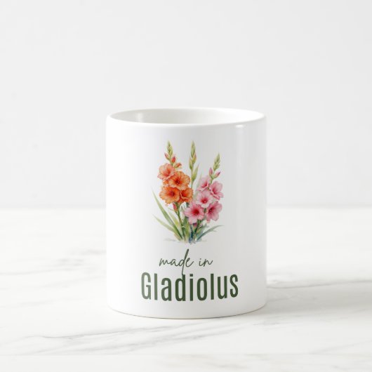 August Gladiolus  Flower Mug | Coffee Cup Koffiemok (Center)