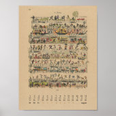 August Happy Notes Kalender 2022 Poster (Voorkant)