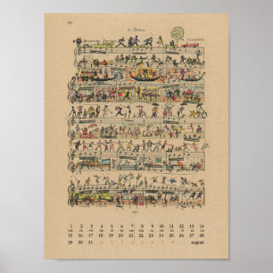 August Happy Notes Kalender 2022 Poster