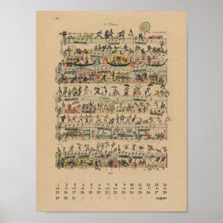 August Happy Notes Kalender 2022 Poster