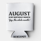 August is mijn verjaardag blikjeskoeler (Voorkant)