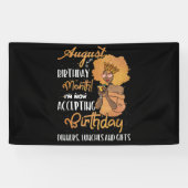 August It’s My Birthday Black August Leo Virgo Spandoek (Horizontaal)