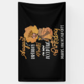 August It’s My Birthday Black August Leo Virgo Spandoek (Verticaal)