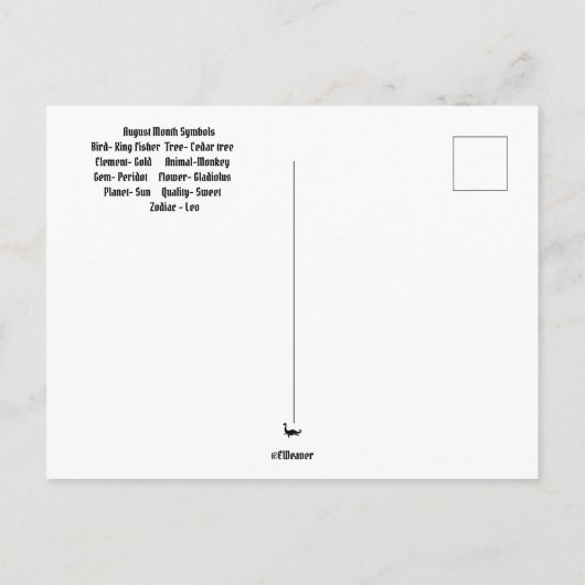 August Leo Verjaardagskaart Briefkaart (Achterkant)