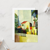August Macke art: Bright House Kaart (Voorkant / Achterkant in situ)