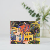 August Macke art, Huis in een landschap Briefkaart (Staand voorkant)