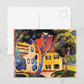 August Macke art, Huis in een landschap Briefkaart (Voorkant / Achterkant)