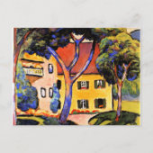 August Macke art, Huis in een landschap Briefkaart (Voorkant)