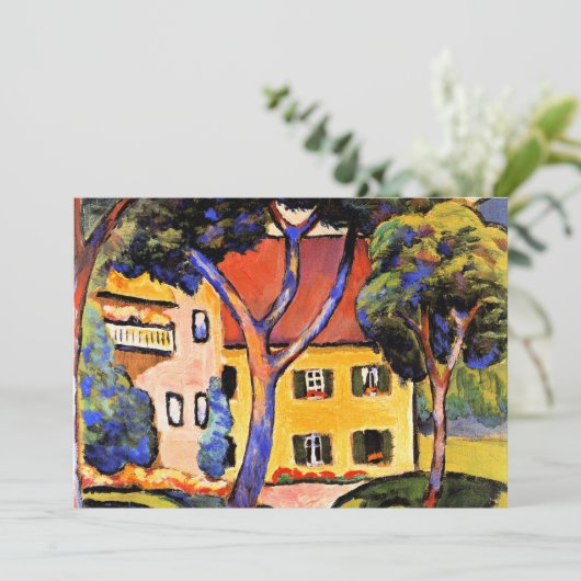 August Macke art, Huis in een landschap Kaart (Staand voorkant)