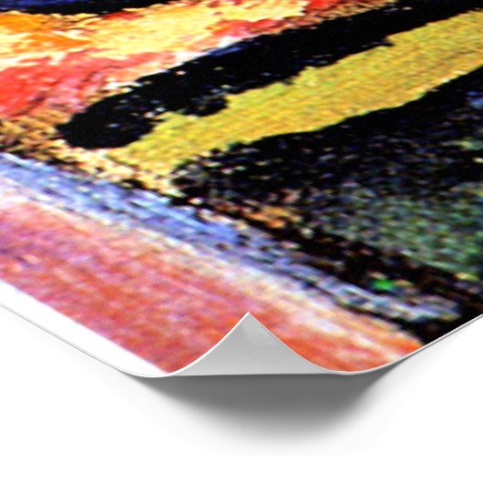 August Macke art, Huis in een landschap Poster (Hoek)