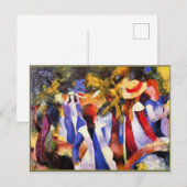 August Macke art, Meisje in Griekenland Briefkaart (Voorkant / Achterkant)