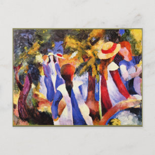 August Macke art, Meisje in Griekenland Briefkaart