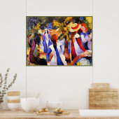 August Macke art, Meisje in Griekenland Poster (Keuken)