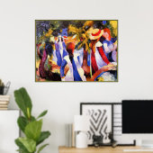 August Macke art, Meisje in Griekenland Poster (Thuiskantoor)