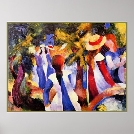 August Macke art, Meisje in Griekenland Poster (Voorkant)