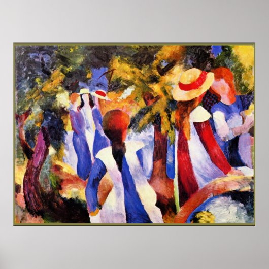 August Macke art, Meisje in Griekenland Poster (Voorkant)