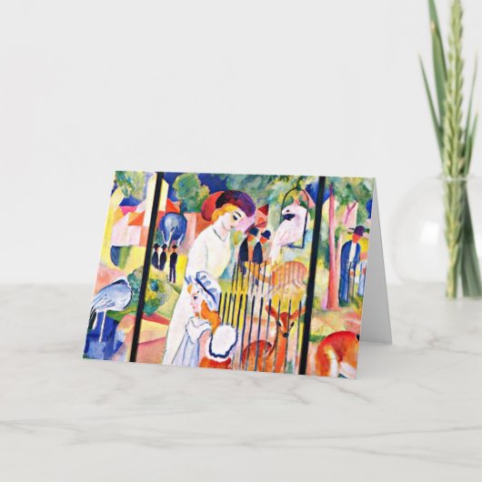 August Macke - Big Zoo, beroemd schilderij, Kaart (Voorkant)