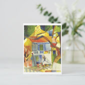 August Macke - BinnenHof van Buitenhuis 1914 Briefkaart (Staand voorkant)