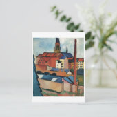 August Macke - Bonn Houses and Chimney 1911 Oil Briefkaart (Staand voorkant)