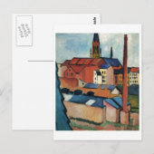 August Macke - Bonn Houses and Chimney 1911 Oil Briefkaart (Voorkant / Achterkant)