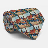 August Macke - Bonn Houses and Chimney 1911 Oil Stropdas (Opgerold)