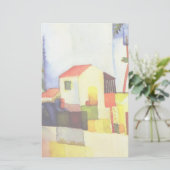 August Macke Bright House Waterverf Painting Briefpapier (Staand voorkant)