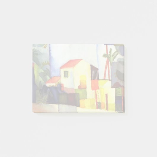 August Macke Bright House Waterverf Painting Post-it® Notes (Voorkant)