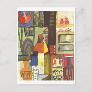 August Macke - Dealer met Jugs 1914 Jug Vendor Briefkaart