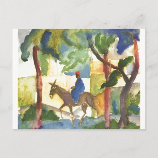 August Macke - Donkey Rider 1914 Eselreiter Briefkaart (Voorkant)