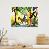 August Macke - Donkey Rider Poster (Keuken)