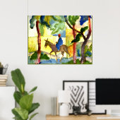 August Macke - Donkey Rider Poster (Thuiskantoor)
