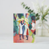 August Macke Drie meisjes in gele petten I Briefkaart (Staand voorkant)