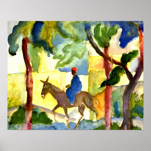 August Macke - Ezelrijder Poster (Voorkant)