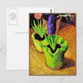 August Macke florale schilderij, Hyazinthen Briefkaart (Voorkant / Achterkant)