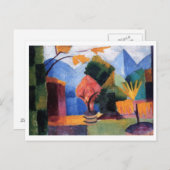 August Macke - Garden bij het Thuner Lake 1913 Briefkaart (Voorkant / Achterkant)