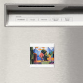 August Macke - Garden bij het Thuner Lake 1913 Magneet (Insitu (Vaatwasser))