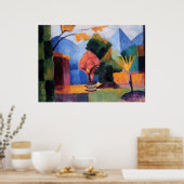 August Macke - Garden bij het Thuner Lake 1913 Poster (Keuken)