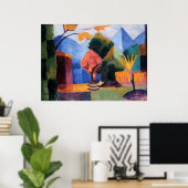 August Macke - Garden bij het Thuner Lake 1913 Poster (Thuiskantoor)