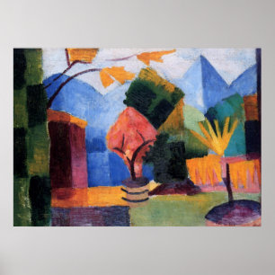 August Macke - Garden bij het Thuner Lake 1913 Poster
