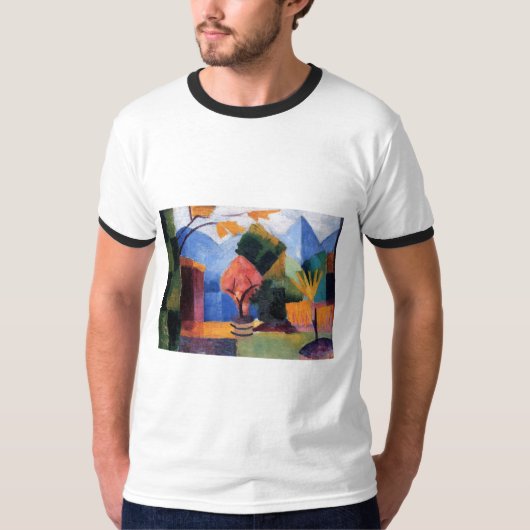 August Macke - Garden bij het Thuner Lake 1913 T-shirt (Voorkant)