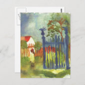 August Macke - Garden Gate 1914 Gartentor Briefkaart (Voorkant / Achterkant)