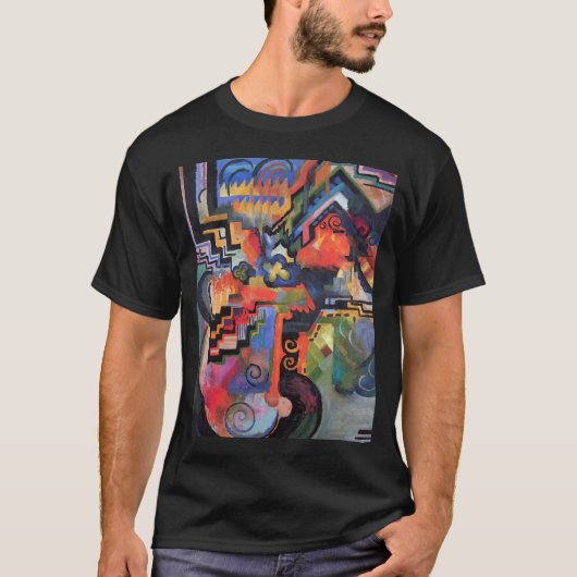 August Macke - gekleurde samenstelling T-shirt (Voorkant)