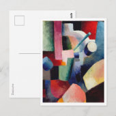 August Macke, gekleurde samenstelling van formulie Briefkaart (Voorkant / Achterkant)