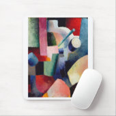 August Macke, gekleurde samenstelling van formulie Muismat (Met muis)