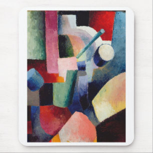 August Macke, gekleurde samenstelling van formulie Muismat