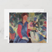 August Macke - Girl met Fish Bell 1914 Fischglocke Briefkaart (Voorkant / Achterkant)